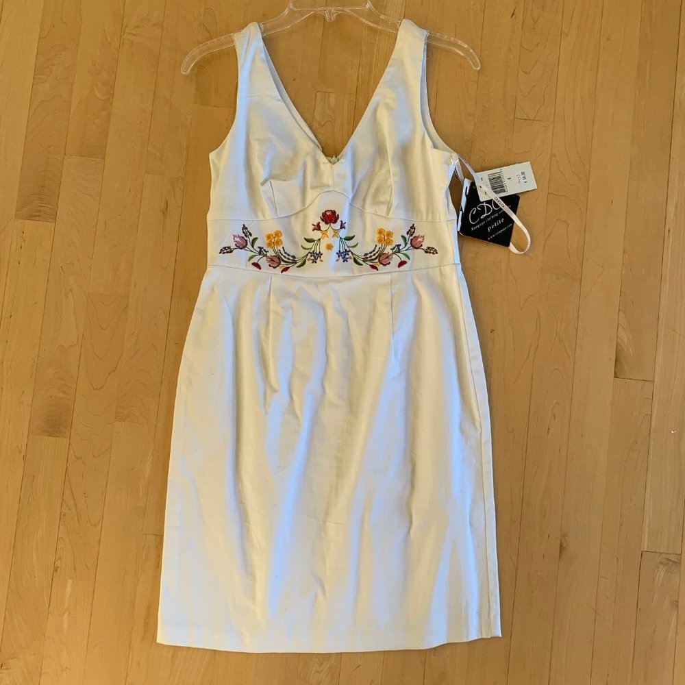 CDC White with Floral Sundress New w/tags